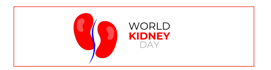 Illustration Of World Kidney Day Poster, cover Or Banner Background. Kidney care logo design. Urology vector design. World kidney day logotype. The national kidney month. vector illustration