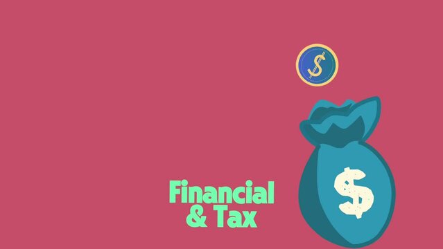 simple animated illustration of pocketing tax collection money money and tax cartoon animation