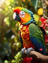 blue and yellow macaw