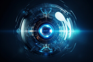 Obraz premium Futuristic eye scan security