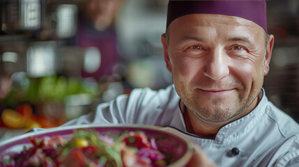 Watch the culinary magic unfold as the chef works wonders in the kitchen. Every move, a dance of precision and passion, crafting gastronomic delights with expertise and flair.