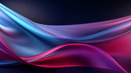 Vibrant Purple Wave of Light and Energy in Abstract Motion Design Illustration on a Black Background