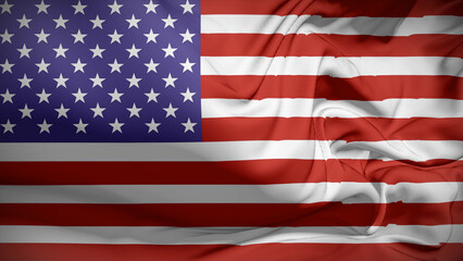 Close-up view of United States National flag.