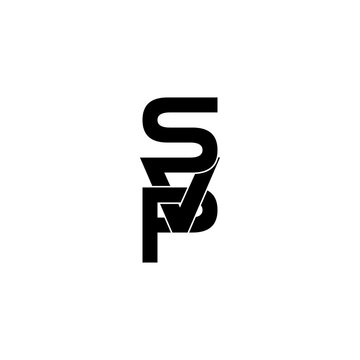svp lettering initial monogram logo design