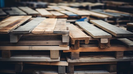 Image of industrial wooden pallets.