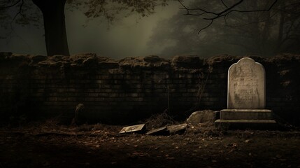 Image of mystical gravestone.
