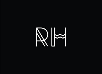 RH initial monogram logo