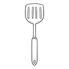 spatula illustration hand drawn outline isolated vector