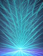 Naklejka premium Neon lines shapes glow on dark background. abstract background 