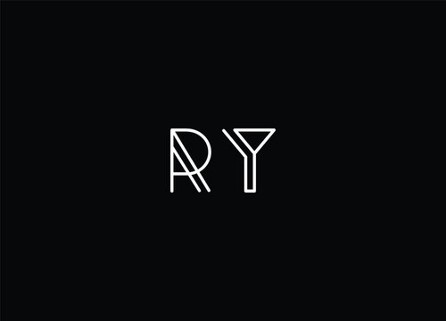RY Initial Letter logo design victor illustration 