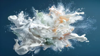 Foto op Plexiglas Purity in Motion: A Dynamic Splash of Milk, Capturing the Essence of Freshness and Vitality in a Moment of Flawless Movement © SK
