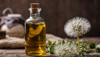  Essential oils and dandelion, a blend of nature's beauty