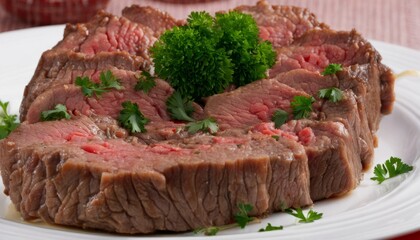  Deliciously cooked steak, ready to be savored!