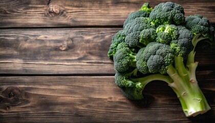  Freshly harvested broccoli crown, ready for a healthy meal - obrazy, fototapety, plakaty