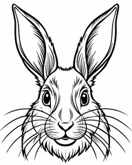 black and white rabbit