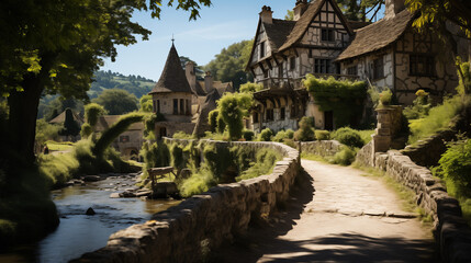 Découvrez la France, où chaque coin révèle un trésor : des châteaux majestueux aux villages pittoresques, une aventure vous attend à chaque pas. - obrazy, fototapety, plakaty