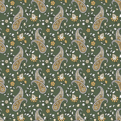 seamless vector paisley  design on background