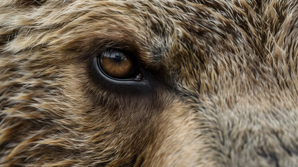 Close-up of a brown bear eye.