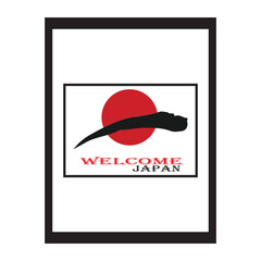 vectors illustration icon japanese flag symbol design