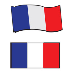 vectors illustration icon of the flag of France
