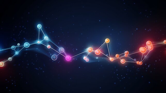 Abstract Molecules Design. Atoms. Abstract Background For Banner Or Flyer. Vector Illustration