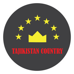 vectors illustration tajikistan country flag icon symbol design