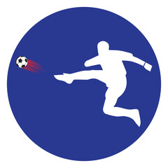 person kicking ball icon vector illustration symbol design