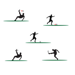 Fototapeta na wymiar person kicking ball icon vector illustration symbol design