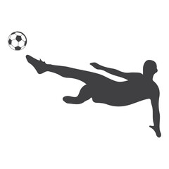 person kicking ball icon vector illustration symbol design