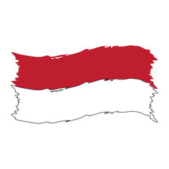 vectors illustration symbol design flag of Indonesia