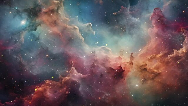 space background illustration. a mesmerizing astrophotography image of a nebula. seamless looping overlay 4k virtual video animation background 