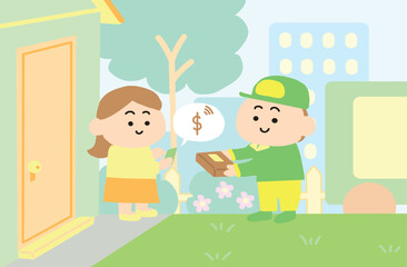 Delivery service at home.