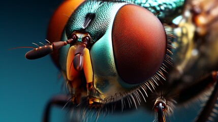 Macro sharp and detailed fly compound eye surface