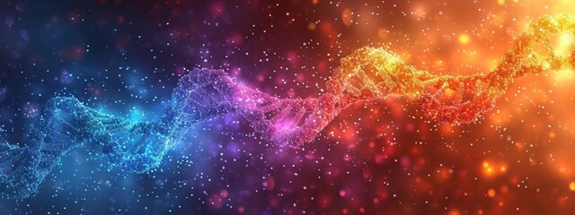 DNA gene background science helix cell genetic medical biotechnology biology bio. Technology gene DNA abstract molecule medicine blue 3D background research digital futuristic human concept health - Powered by Adobe