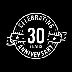 30 years logo design template. 30th anniversary vector and illustration.