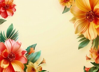 Spring festival floral banner design background