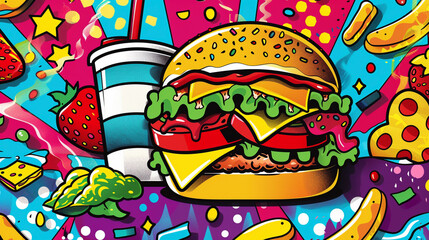 Culinary delights from around the world vibrant food scenes in pop art