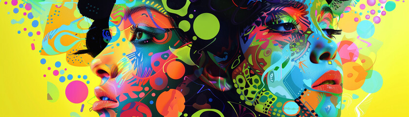 Obraz premium Digital art masterpieces CGI blended with pop art