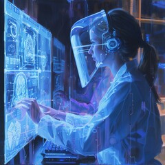 image of woman touching their screen, the technologies, 