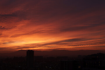 Atardecer rojizo