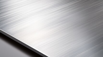 Discover the elegance of a fine brushed wide metal steel plate. Ai Generated