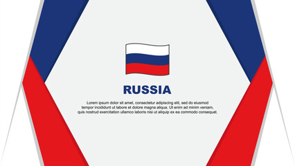 Russia Flag Abstract Background Design Template. Russia Independence Day Banner Cartoon Vector Illustration. Russia Background