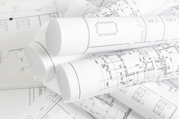 Architectural plan. Engineering house drawings and blueprints.