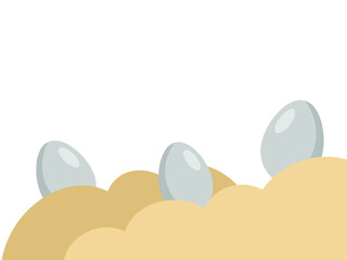 Easter Background with Frame Illustration	
