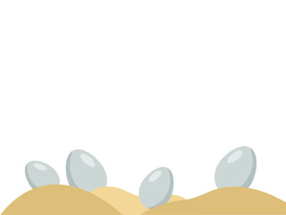 Naklejka premium Easter Eggs Frame Border Illustration 