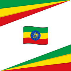 Ethiopia Flag Abstract Background Design Template. Ethiopia Independence Day Banner Social Media Post. Ethiopia Design