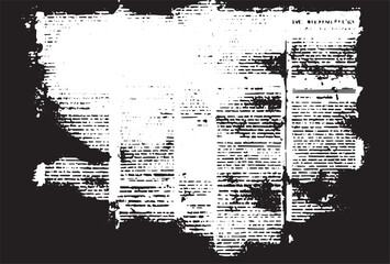 OLD DARK SCRATCHED PAPER TEXTURE BACKGROUND, VINTAGE NEWSPAPER PATTERN