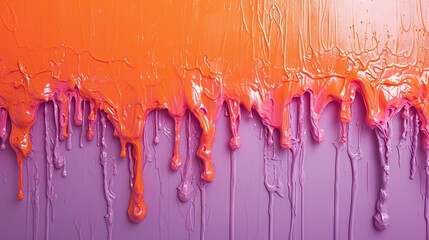 Fototapeta premium Colorful paint dripping down. A vibrant, abstract explosion of colorful paint cascades down the canvas, evoking a sense of dynamic movement and bold creativity