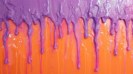 Colorful paint dripping down. A vibrant, abstract explosion of colorful paint cascades down the canvas, evoking a sense of dynamic movement and bold creativity