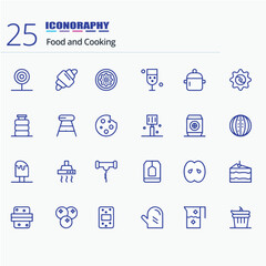 Bakery shop elements - minimal thin line web icon set. Outline icons collection. Simple vector illustration.